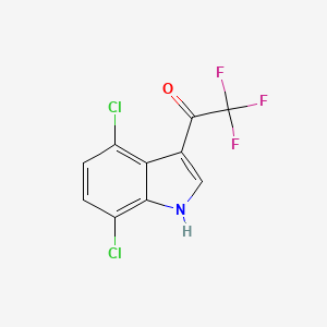 molecular formula C10H4Cl2F3NO B13726292 1-(4,7-Dichloro-3-indolyl)-2,2,2-trifluoroethanone 