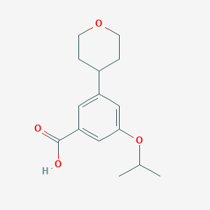 3-Isopropoxy-5-(tetrahydro-2H-pyran-4-yl)benzoic acid