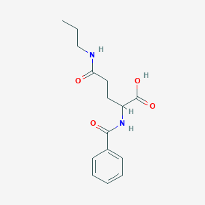 2-Benzamido-5-oxo-5-(propylamino)pentanoic Acid