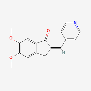 5,6-Dimethoxy-2-[(4-pyridyl)methylene]indan-1-one