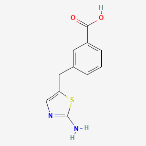 molecular formula C11H10N2O2S B1372636 3-[(2-Amino-1,3-thiazol-5-yl)methyl]benzoic acid CAS No. 1038291-14-3