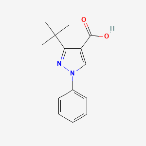 molecular formula C14H16N2O2 B1372637 3-叔丁基-1-苯基-1H-吡唑-4-羧酸 CAS No. 1152933-21-5