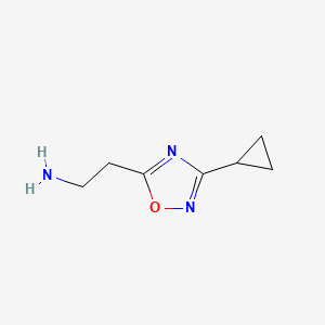 molecular formula C7H11N3O B1372638 2-(3-环丙基-1,2,4-噁二唑-5-基)乙胺 CAS No. 952283-54-4
