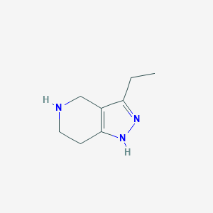 molecular formula C8H13N3 B1372641 3-Ethyl-4,5,6,7-tetrahydro-1H-pyrazolo[4,3-c]pyridine CAS No. 1177343-19-9