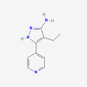 molecular formula C10H12N4 B1372652 4-ethyl-3-(pyridin-4-yl)-1H-pyrazol-5-amine CAS No. 1311184-64-1
