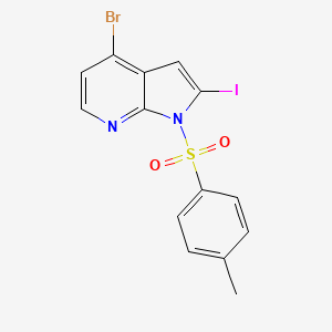 molecular formula C14H10BrIN2O2S B1372658 4-Bromo-2-iodo-1-tosyl-1H-pyrrolo[2,3-b]pyridine CAS No. 480423-17-4