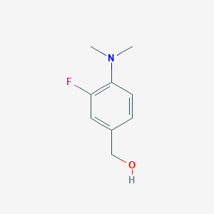 molecular formula C9H12FNO B1372659 [4-(Dimethylamino)-3-fluorophenyl]methanol CAS No. 446-37-7