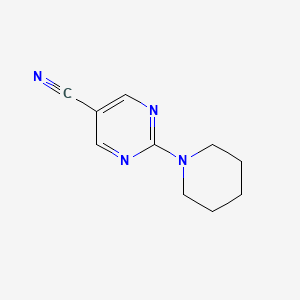molecular formula C10H12N4 B1372660 2-(1-Piperidinyl)-5-pyrimidinecarbonitrile CAS No. 1123169-22-1
