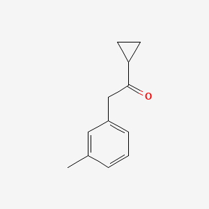 molecular formula C12H14O B1372666 1-环丙基-2-(3-甲基苯基)乙酮 CAS No. 56594-98-0