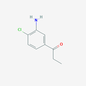 molecular formula C9H10ClNO B1372669 1-(3-氨基-4-氯苯基)丙-1-酮 CAS No. 56721-09-6