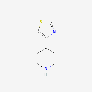 molecular formula C8H12N2S B1372670 4-(哌啶-4-基)噻唑 CAS No. 741670-62-2