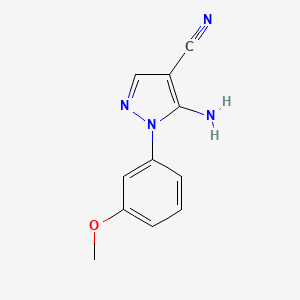 molecular formula C11H10N4O B1372674 5-氨基-1-(3-甲氧基苯基)-1H-吡唑-4-碳腈 CAS No. 650628-66-3