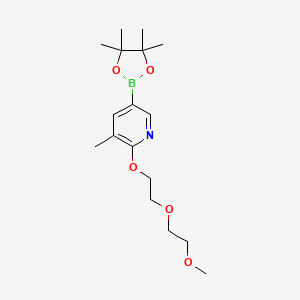 2-[2-(2-Methoxy-ethoxy)-ethoxy]-3-methyl-5-(4,4,5,5-tetramethyl-[1,3,2]dioxaborolan-2-yl)-pyridine