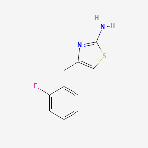 molecular formula C10H9FN2S B1372676 4-[(2-氟苯基)甲基]-1,3-噻唑-2-胺 CAS No. 1087784-76-6
