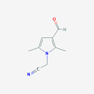 molecular formula C9H10N2O B1372677 2-(3-甲酰基-2,5-二甲基-1H-吡咯-1-基)乙腈 CAS No. 1087792-37-7