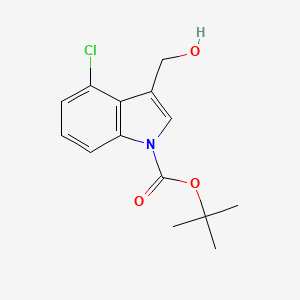 molecular formula C14H16ClNO3 B1372678 叔丁基 4-氯-3-(羟甲基)-1H-吲哚-1-羧酸酯 CAS No. 914349-01-2