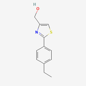 B1372679 [2-(4-Ethyl-phenyl)-thiazol-4-YL]-methanol CAS No. 885280-43-3