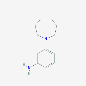 molecular formula C12H18N2 B1372680 3-(氮杂环己-1-基)苯胺 CAS No. 141515-10-8