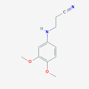 molecular formula C11H14N2O2 B1372682 3-[(3,4-Dimethoxyphenyl)amino]propanenitrile CAS No. 91181-15-6
