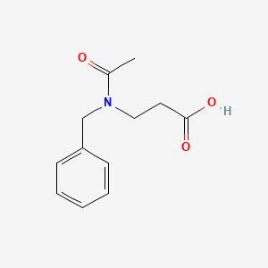 molecular formula C12H15NO3 B1372683 3-(N-苄基乙酰氨基)丙酸 CAS No. 1181590-67-9