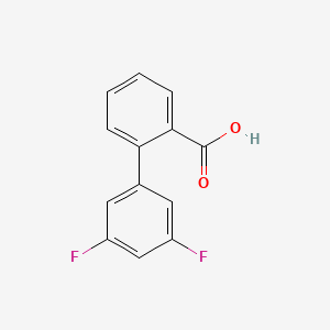 molecular formula C13H8F2O2 B1372686 3',5'-二氟-[1,1'-联苯]-2-羧酸 CAS No. 886363-21-9