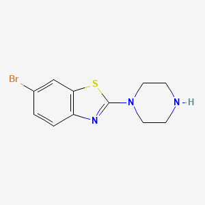 molecular formula C11H12BrN3S B1372689 6-溴-2-哌嗪-1-基-1,3-苯并噻唑 CAS No. 941869-85-8