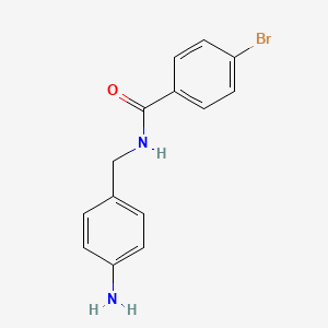 molecular formula C14H13BrN2O B1372691 N-[(4-氨基苯基)甲基]-4-溴苯甲酰胺 CAS No. 1175834-19-1
