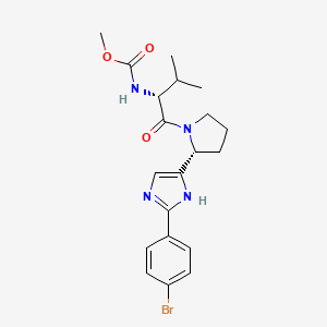 methyl ((R)-1-((R)-2-(2-(4-bromophenyl)-1H-imidazol-5-yl)pyrrolidin-1-yl)-3-methyl-1-oxobutan-2-yl)carbamate