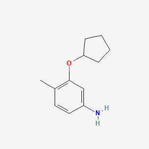 molecular formula C12H17NO B1372693 3-(环戊氧基)-4-甲基苯胺 CAS No. 1154943-24-4