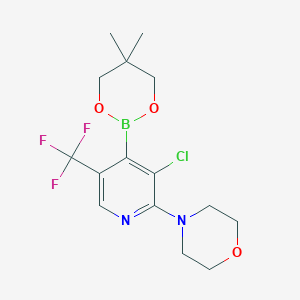 4-(3-Chloro-4-(5,5-dimethyl-1,3,2-dioxaborinan-2-yl)-5-(trifluoromethyl)pyridin-2-yl)morpholine