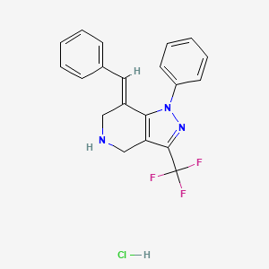 7-(E)-Benzylidene-4,5,6,7-tetrahydro-1-phenyl-3-(trifluoromethyl)pyrazolo-[4,3-c]-pyridine hydrochloride