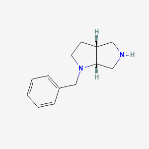 molecular formula C13H18N2 B1372704 顺式-1-苄基六氢吡咯并[3,4-b]吡咯 CAS No. 370879-92-8