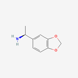 molecular formula C9H11NO2 B1372706 (S)-1-(Benzo[d][1,3]dioxol-5-yl)ethanamine CAS No. 210488-52-1