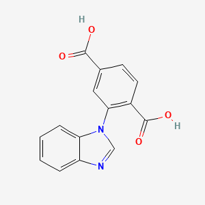 molecular formula C15H10N2O4 B13727204 2-(1H-Benzo[d]imidazol-1-yl)terephthalic acid 