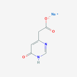 molecular formula C6H5N2NaO3 B13727321 (6-Hydroxypyrimidin-4-yl)acetic acid, sodium salt 