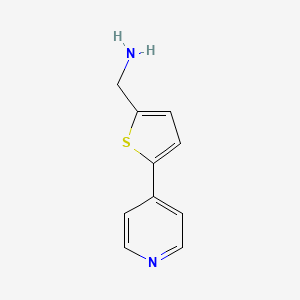 molecular formula C10H10N2S B1372734 (5-Pyrid-4-ylthien-2-yl)methylamine CAS No. 937795-98-7