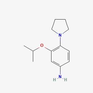 molecular formula C13H20N2O B13727348 3-Isopropoxy-4-(pyrrolidin-1-yl)aniline 