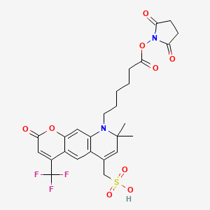 molecular formula C26H27F3N2O9S B13727368 AFDye 430 NHS Ester 