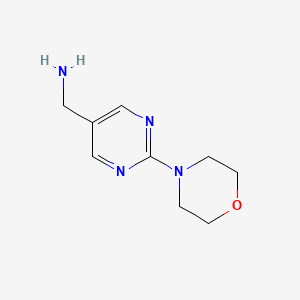molecular formula C9H14N4O B1372738 (2-Morpholinopyrimidin-5-yl)methylamine CAS No. 944899-76-7
