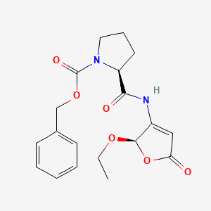 molecular formula C19H22N2O6 B13727515 (S)-benzyl 2-((R)-2-ethoxy-5-oxo-2,5-dihydrofuran-3-ylcarbamoyl)pyrrolidine-1-carboxylate 