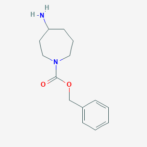 molecular formula C14H20N2O2 B1372759 苯甲酰基 4-氨基氮杂环己-1-羧酸酯 CAS No. 885966-14-3