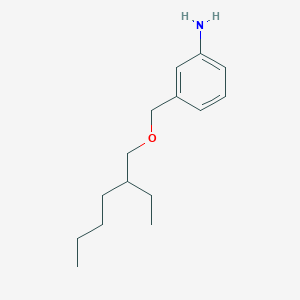 molecular formula C15H25NO B1372766 3-{[(2-Ethylhexyl)oxy]methyl}aniline CAS No. 1039311-50-6