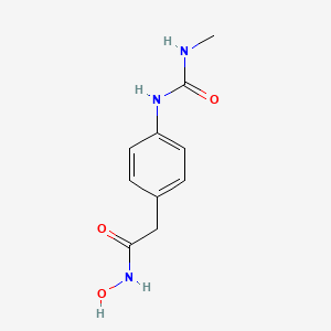 molecular formula C10H13N3O3 B13727665 N-Hydroxy-2-(4-(3-methylureido)phenyl)acetamide 