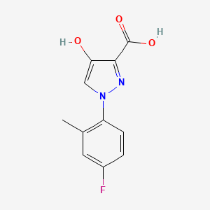 molecular formula C11H9FN2O3 B1372769 1-(4-fluoro-2-methylphenyl)-4-hydroxy-1H-pyrazole-3-carboxylic acid CAS No. 1152602-54-4