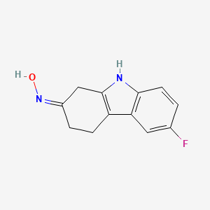 molecular formula C12H11FN2O B13727692 (NZ)-N-(6-fluoro-1,3,4,9-tetrahydrocarbazol-2-ylidene)hydroxylamine 