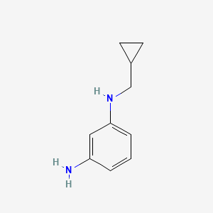 molecular formula C10H14N2 B1372770 1-N-(cyclopropylmethyl)benzene-1,3-diamine CAS No. 1094324-01-2
