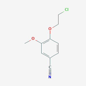molecular formula C10H10ClNO2 B1372774 4-(2-Chloroethoxy)-3-methoxybenzonitrile CAS No. 1094313-50-4