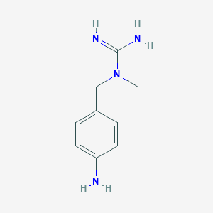 molecular formula C9H14N4 B13727808 1-(4-Aminobenzyl)-1-methylguanidine 