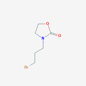 molecular formula C6H10BrNO2 B1372786 3-(3-Bromopropyl)-1,3-oxazolidin-2-one CAS No. 42351-29-1