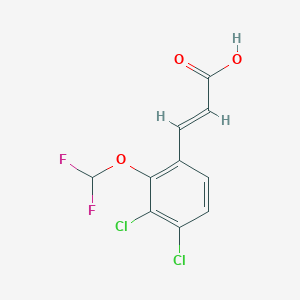 molecular formula C10H6Cl2F2O3 B13727880 3-(3,4-Dichloro-2-(difluoromethoxy)phenyl)acrylic acid 